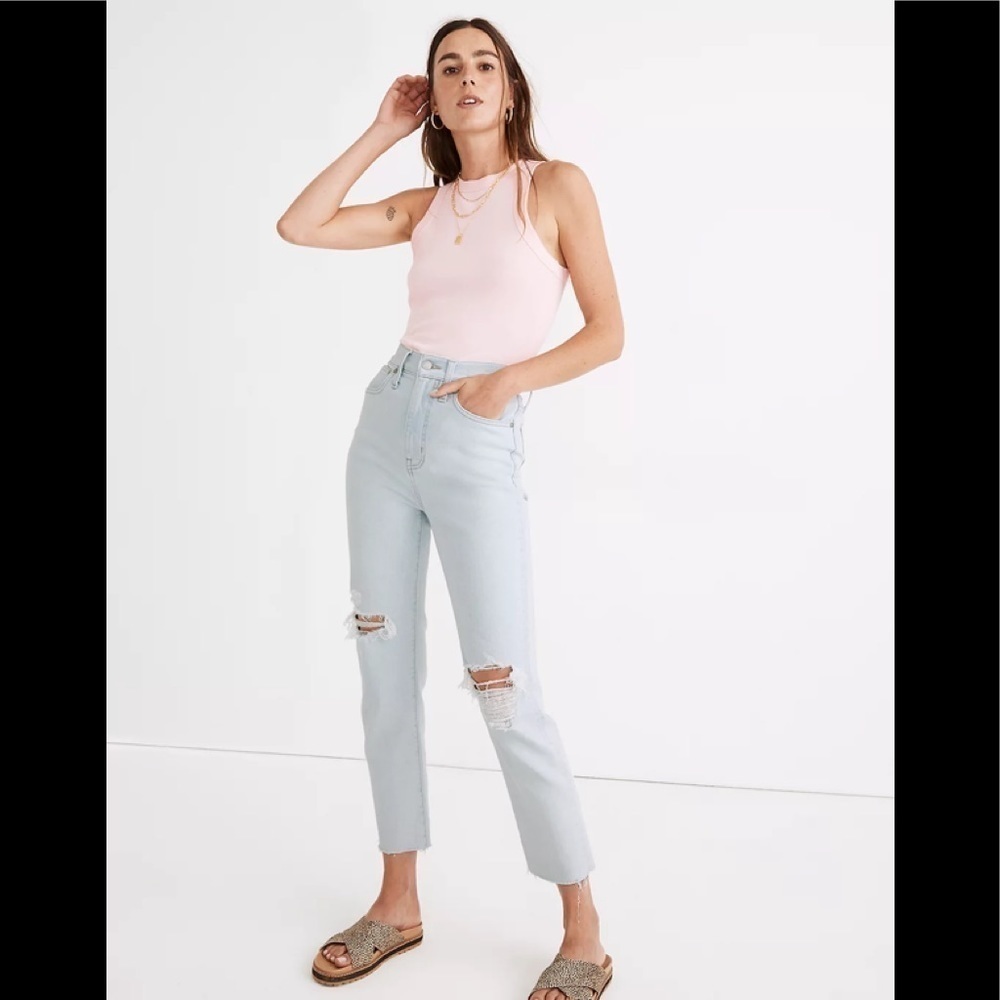 MADEWELL The Momjean in Harman Wash: Raw-Hem Edition